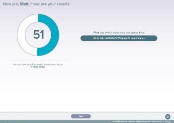 Interpreting your ALEKS online math placement score